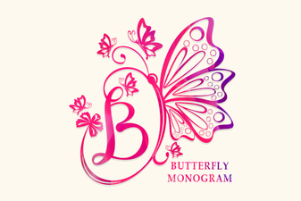 Beautiful Butterfly Monogram Font for Creative Design Projects