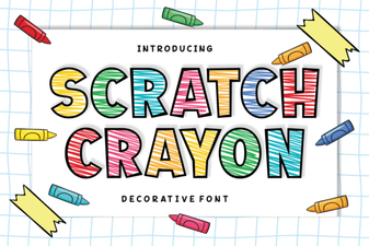 Scratch Crayon Font for Playful Handmade Designs