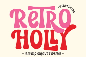 Retro Holly Font: Vintage Charm for Modern Designs