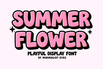 Summer Flower Font - Decorative Display Font for Creative Designs