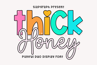 Thick Honey Duo Font: Bold Display Type for Creative Projects
