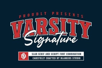 Varsity Signature Font for Bold and Stylish Creative Projects