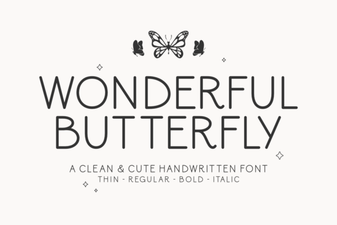 Wonderful Butterfly Font - Elegant Script Font for Creative Designs