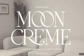 Soft Elegance: Moon Creme Font for Creative Projects